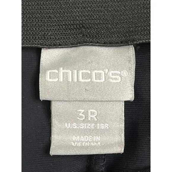 Chico’s Black SO Slimming 360 Juliet Full Length Ponte Knit Slim Pants, Size 16 - Picture 4 of 15